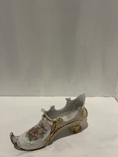 Victorian Porcelain Shoe Gold Raised