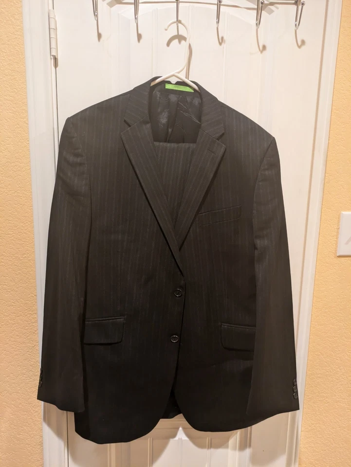 Traje Pantalón Largo Limehaus Pin Rayas Para Hombre Talla 52 Chaqueta y 42 Pantalón Foto 3 de 4