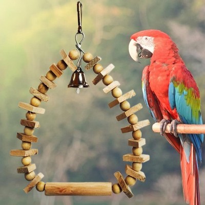 Papagei Barsch, Vogel Papagei Kauspielzeug, Holzbausteine, Papageienkäfig Beißspielzeug für