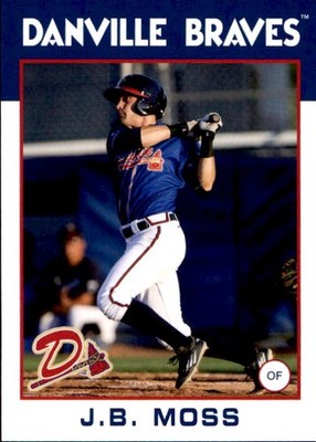 2016 Danville Braves Grandstand #30 J.B. Moss Tyler Texas TX Baseball Card