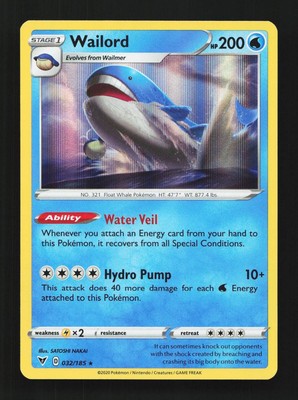 Wailord 032/185 Vivid Voltage English Pokemon Card TCG | eBay