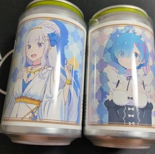 Re:Zero Emilia Rem Sticker Set Suntory Collab 2 Sheets Non-Can
