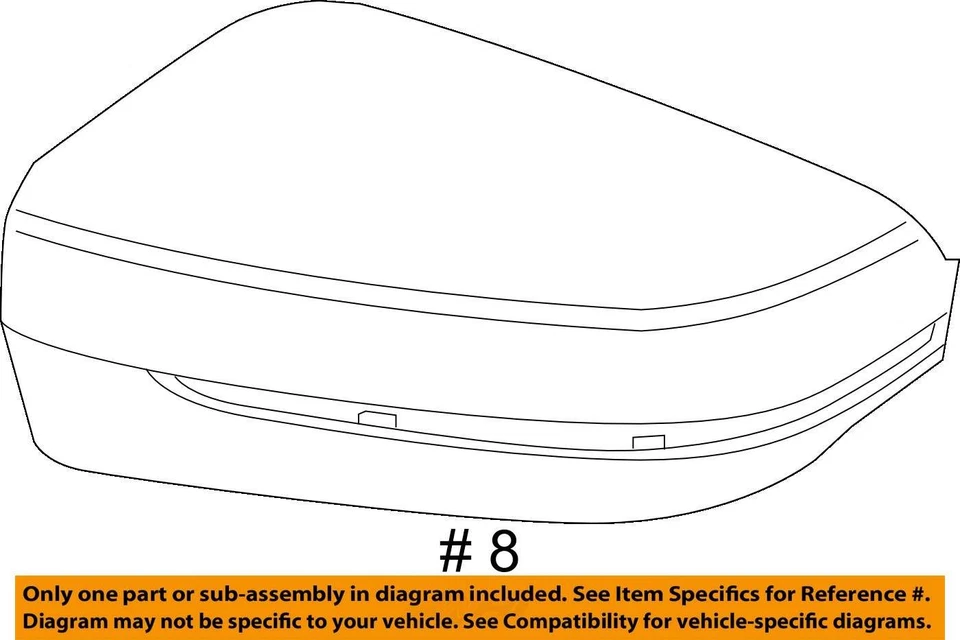 Tampa do espelho dianteiro esquerdo de carbono BMW M8 F91 F92 F93 2020 - 2024 fabricante de equipamento original - Imagem 4 de 4