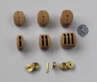 Professional Top-level Pear Wood Brass Pulley Wooden Model Ship Fittings-10 Pcs