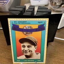 St Vincent 1992 Baseball HOF Heroes # 4 LOU GEHRIG New York Yankees