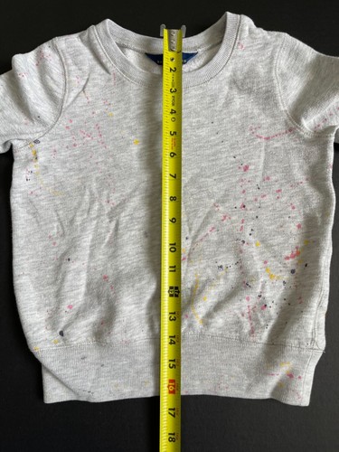 Polo Ralph Lauren Girls Kids Grey Paint Splattered Sweater Fleece Sweatshirt S 7 - Picture 5 of 8