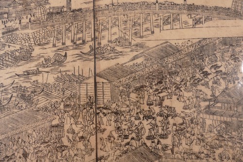 Japan Holzschnitt Masayoshi Keisai Fischmarkt Fuji Nikonbashi Toto ~1780 Meisho - Bild 5 von 10