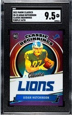 2022 Panini Classics Beginnings Purple AIDAN HUTCHINSON /35 Rookie SGC 9.5 MINT+