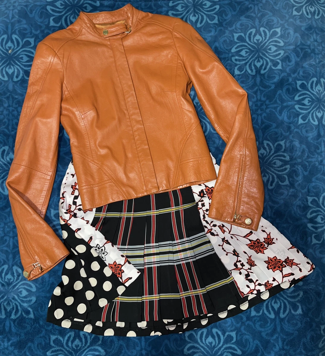 Plaid patchwork skirt hot sale zara