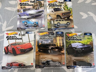 Hot Wheels 2023 Fast & Furious Series Premium- Set Of 5 - MIX2