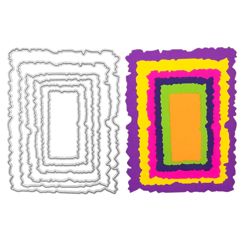 Torn Frame Metal Cutting Dies Stencil DIY Scrapbooking Album Paper Card ...