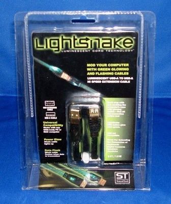 LIGHTSNAKE STUSBEXT6 USB-A TO USB-B EXTENSION CABLE - LIGHTS UP WHEN DATA PASSES