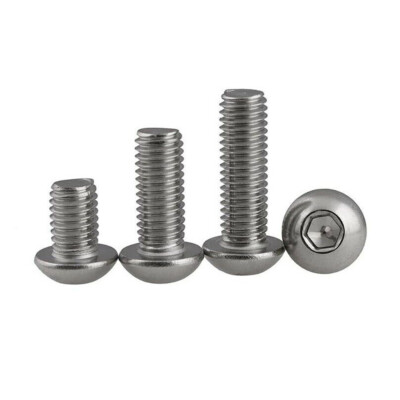 M1.6 (Ø)1.6mm) Button Head Bolts Allen Key Hex Socket Screws A2 Stainless Steel