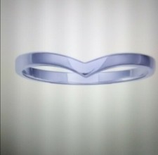 New Sterling Silver Curved Ring Size 7