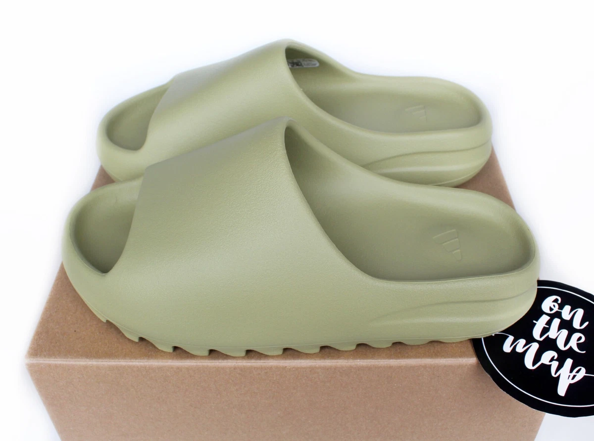 Adidas Yeezy Slide Resin Green Khaki Sliders 2022 UK 4 US 4 EUR 37 FZ5904 New