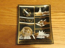Vintage EXPO 67 United States Britain Yugoslavia Mexico 3.75 x 4.5 Glass ASHTRAY