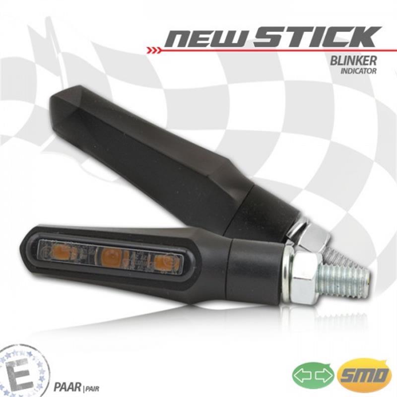 Tinted SMD Motorcycle Indicators – Universal Fit, E-Tested – IBEX 10003670, Pair (Left/Right)