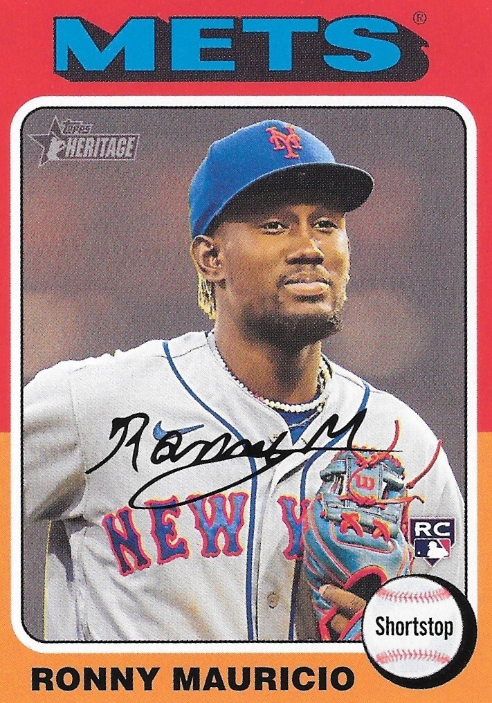 2024 Topps Heritage - Ronny Mauricio #296 (RC) - New York Mets Rookie