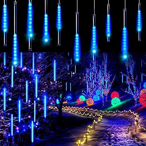 Blue meteor 2024 shower christmas lights