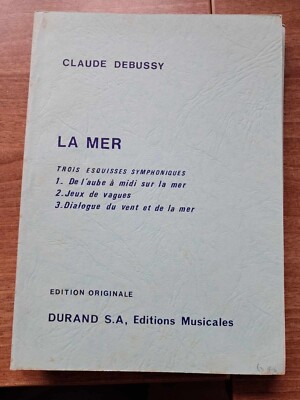 DEBUSSY La Mer full pocket orchestral score rare edition originale Durand SA