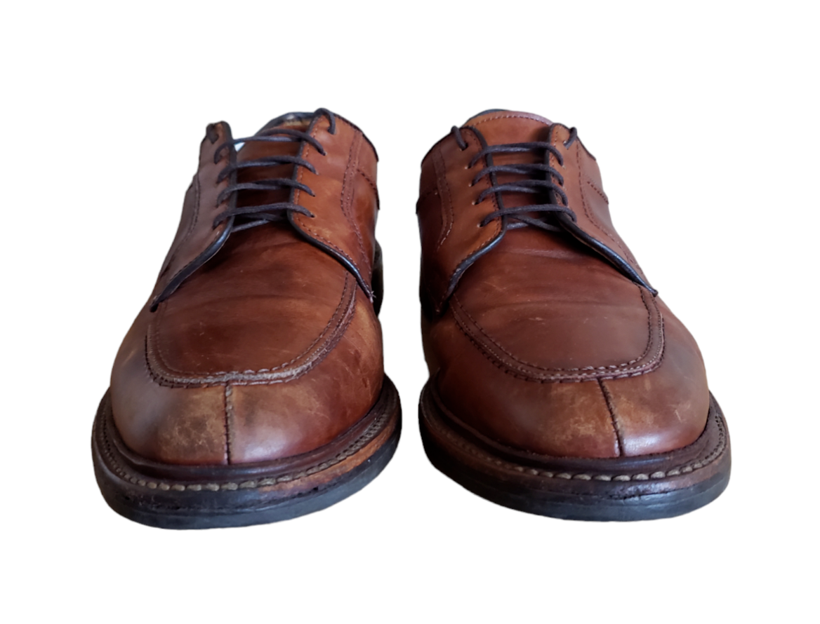 Allen Edmonds Norse Split Toe Brown Leather Derby Casual Walnut