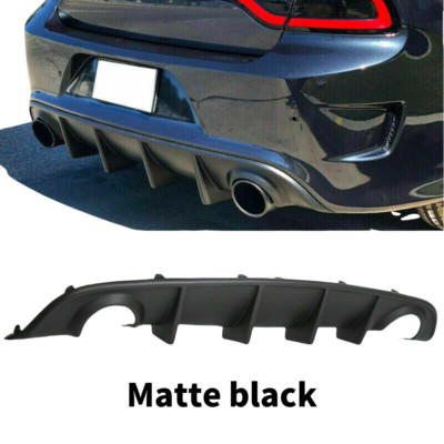 Matte black Rear Diffuser Bumper PP Fits For 2015-22 Dodge Charger SRT OE Style