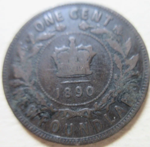 1890 Newfoundland Large Cent — photo from another recent sale