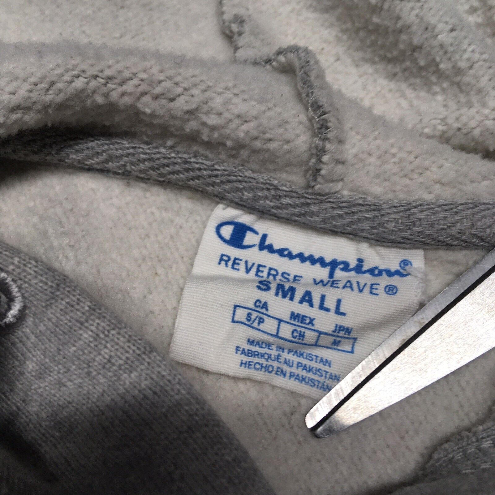 Vintage Champion Hoodie Womens Small Gray Crop To… - image 5