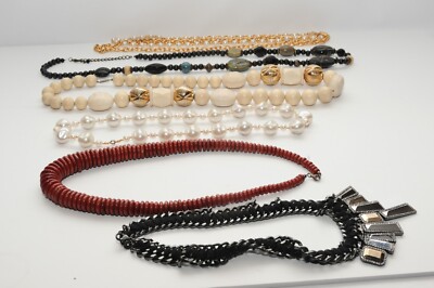 Nice lot of 6 Chunky Statement Necklaces Unique Beautiful Pre Owned Estate