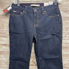 Tommy Hilfiger Women Dark Stretch Hipster Bootcut Carpi Jeans size 2