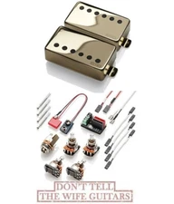 EMG JH SET JAMES HETFIELD GOLD ACTIVE STANDARD SPACED SHORT SHAFT POTS & WIRING