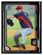 2015 Bowman Chrome Prospects Asia Black Ref #BCP129 Trevor Frank