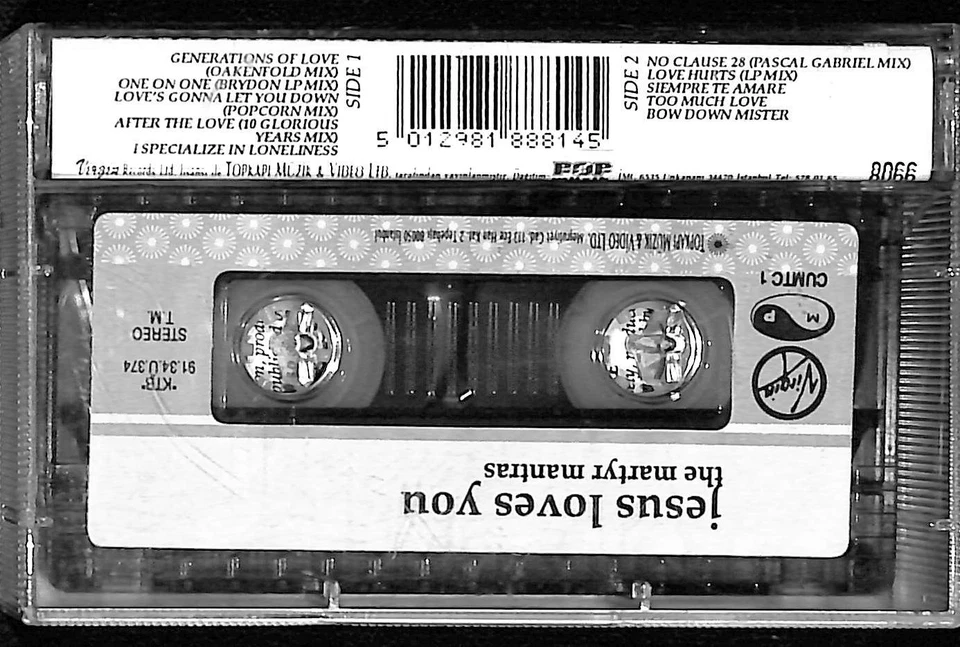 Jesus Loves You The Martyr Mantras Cassette 1990 Pressing Turkish Edition RARE - Imagem 2 de 2