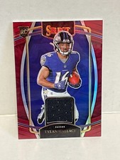2021 Panini Select Tylan Wallace Red Prizm Rookie Swatches Patch RC RAVENS