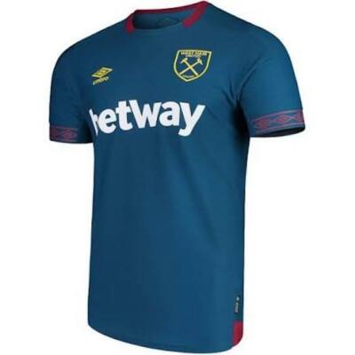 WEST HAM UNITED 2018/19 AWAY 2XL,XL UMBRO EPL SHORT SLEEVE