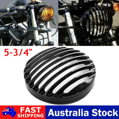 Black CNC Head Light Grill Cover 5 3/4" For Harley Sportster XL 883 1200 04-14 C - Picture 1 of 7
