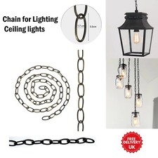 Heavy Duty Metal 1m Chain for Ceiling Pendant Hanging Lights Garden Décor