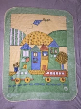 Manterol Baby Throw Blanket House Car Kite Soft Plush Lovey Made In Spain 40x52"