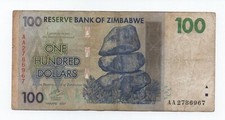 ZIMBABWE 100 DOLLARS 2007 PICK 69 LOOK SCANS