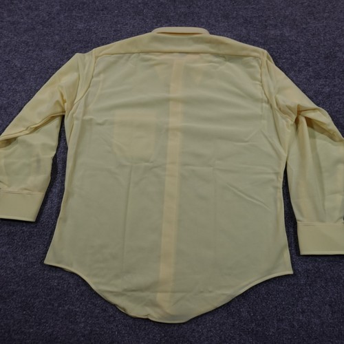 Vintage 70s Arrow Knits Shirt Mens 17 33 Yellow Dagger Collar Disco Button 13546 - Picture 6 of 9