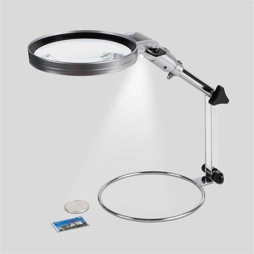 LAMPADA LENTE DI INGRANDIMENTO DA TAVOLO CON LUCE LED PORTATILE 130 MM 2x |  eBay