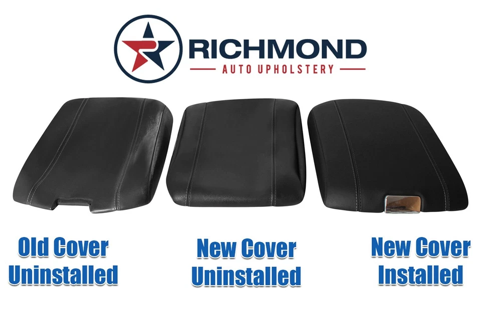 Ram Limited 2013 2014 2015 2016 - Cubierta de cuero con tapa de consola central, negra Foto 2 de 4