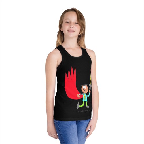 Thunder Light Kid's Jersey Tank Top - Picture 4 of 16