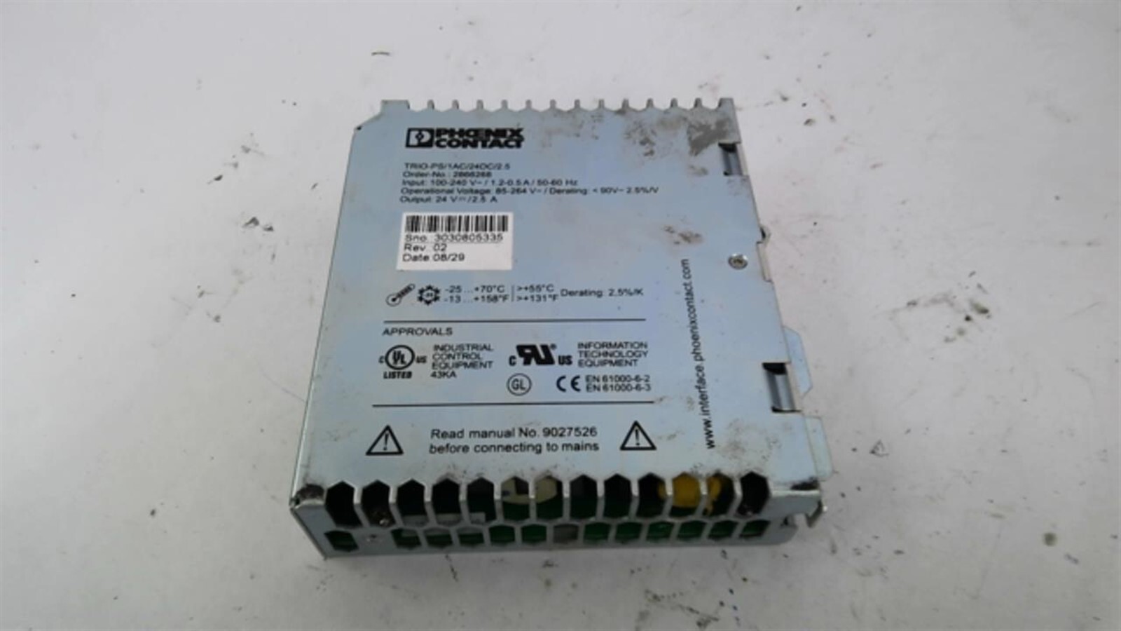 Phoenix Contact TRIO-PS/1AC/24DC/2.5 Power Supply