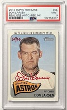2014 Topps Heritage Don Larsen Red Ink Auto /65 PSA 9 Mint Yankees Astros HOF