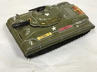 1950s LARGE MARX TIN WIND UP U.S. ARMY TANK CLEAN WORKING CONDITION
