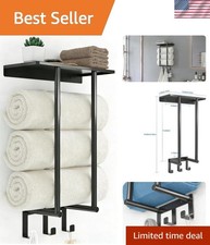 Towel Racks for Bathroom, Bathroom Towel Rack Wall Mounted with Metal Shelf a...