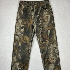 VTG Wrangler Pants Men 32x32 Fit 31x31 Straight Fit Realtree Green Camo 2000s