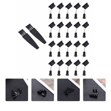 20 Pairs Silicone Earphone Stoppers Black Mobile Phone Hole Dust Plug for Travel