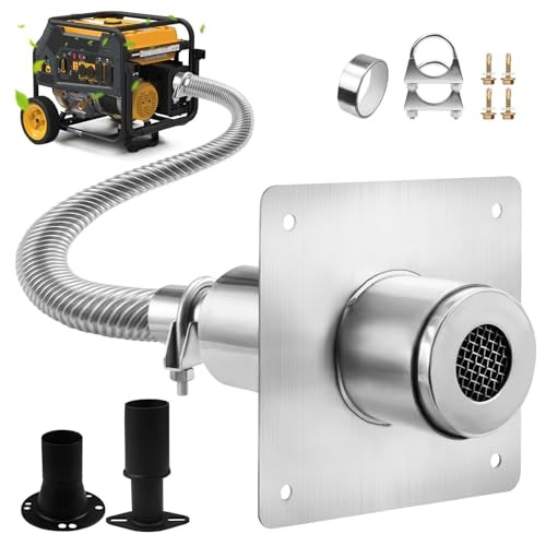 2025 Upgraded Generator Exhaust Silencer Kit Stainless Steel Muffler with 